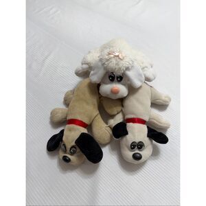 Lot Of 3 Vintage Tonka Pound Puppies Stuffed Animals Plush